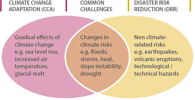 Diagram showing how CCA and DRR overlap